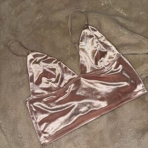 Pink Velvet Crop Top